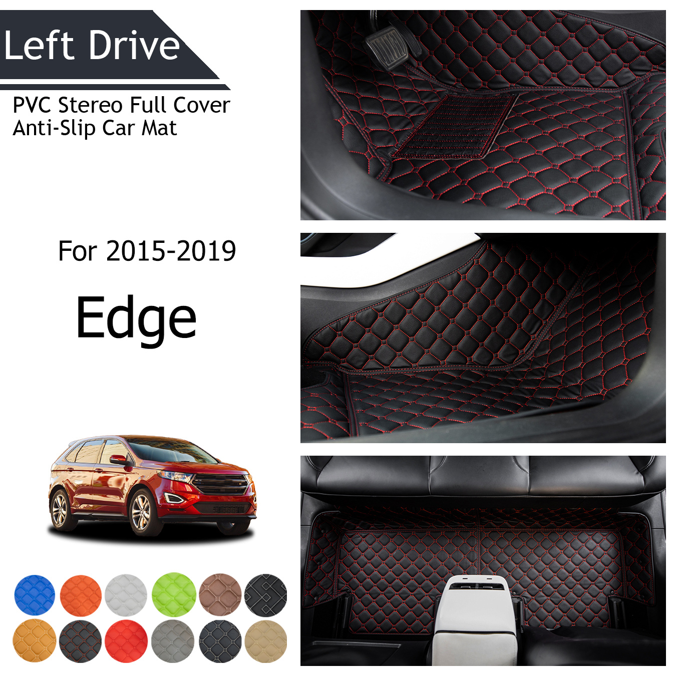 

Tegart[lhd]fits For Ford Edge 2015-2019 3 Layer Pvc Stereo Full Cover Anti-slip Car Mat