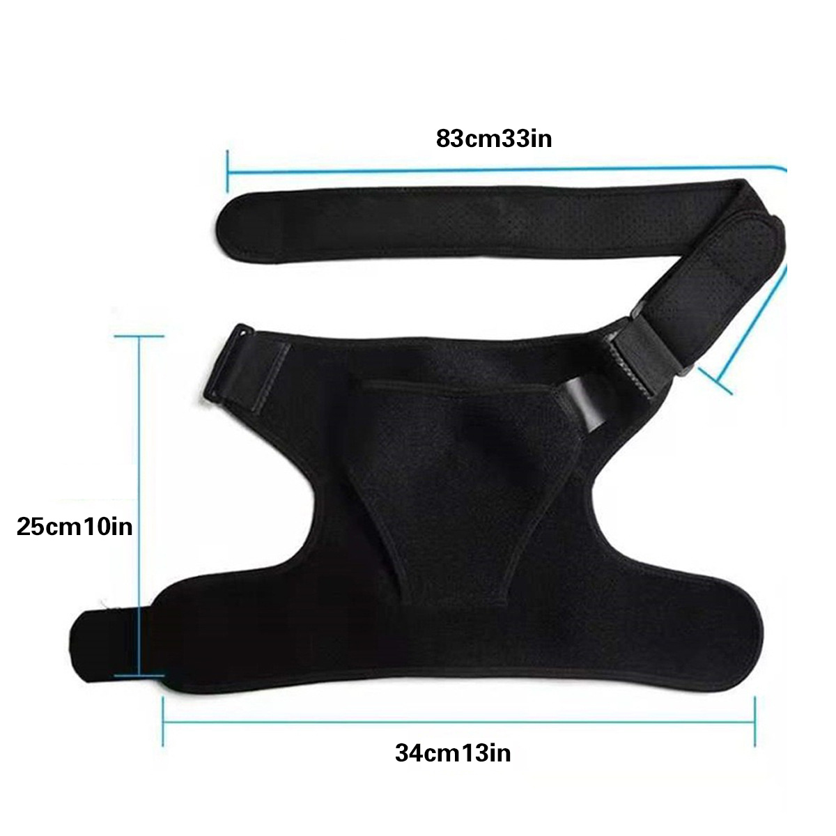 Adjustable Double Shoulder Brace Nylon SBR Double Bandage Cross