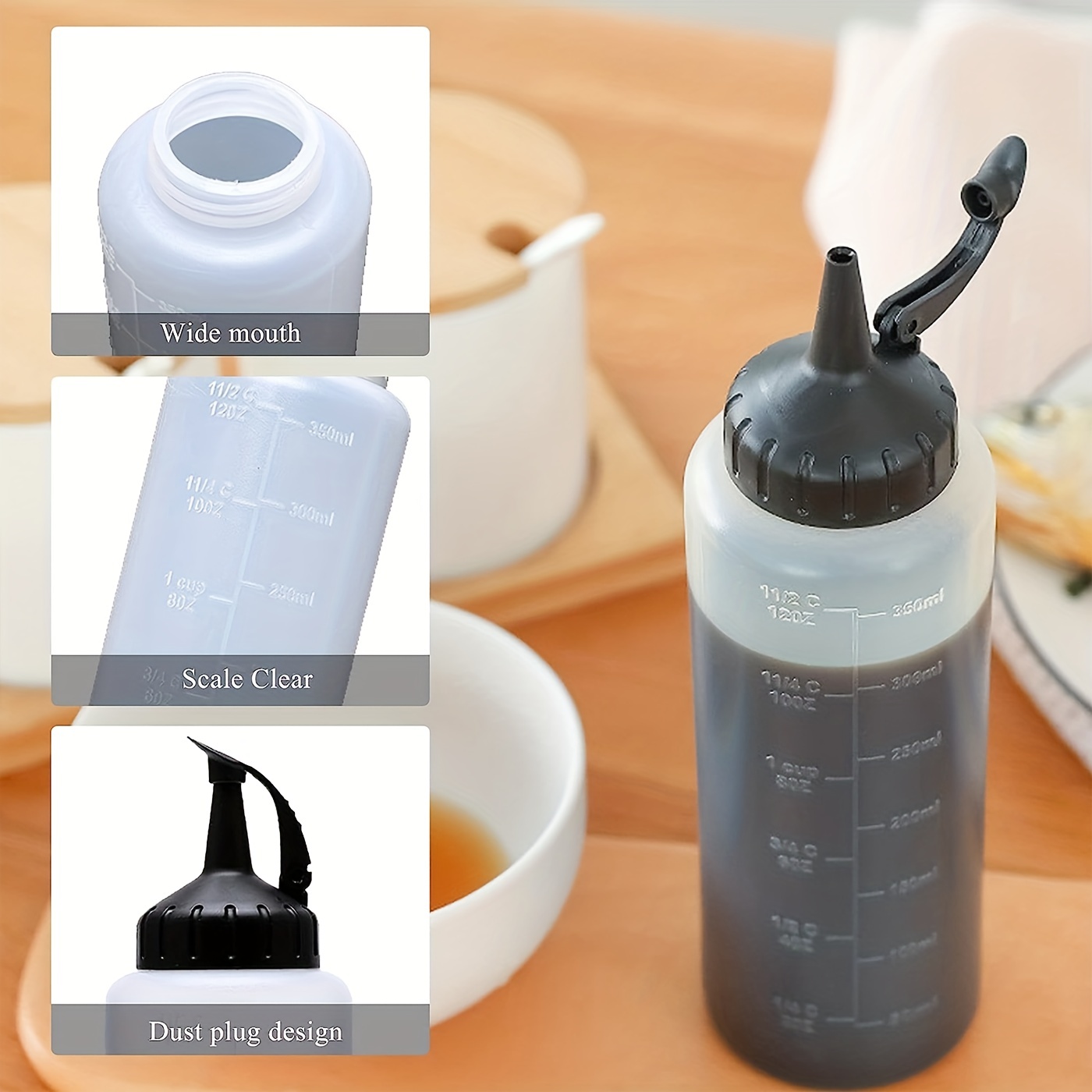 Squeeze Bottle Set + Plastic Translucent Multifunctional - Temu