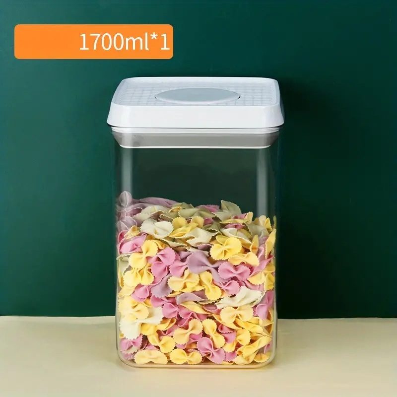 1pc Sealed Food Storage Container Transparent Food Jars For Cereal Rice Pasta