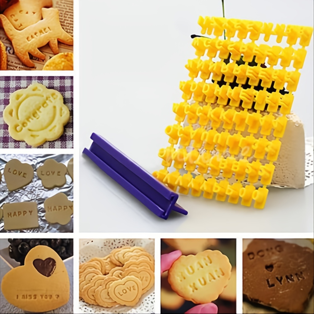 Press Set Interchangeable Cookie Cutter Set Biscuit Alphabet - Temu