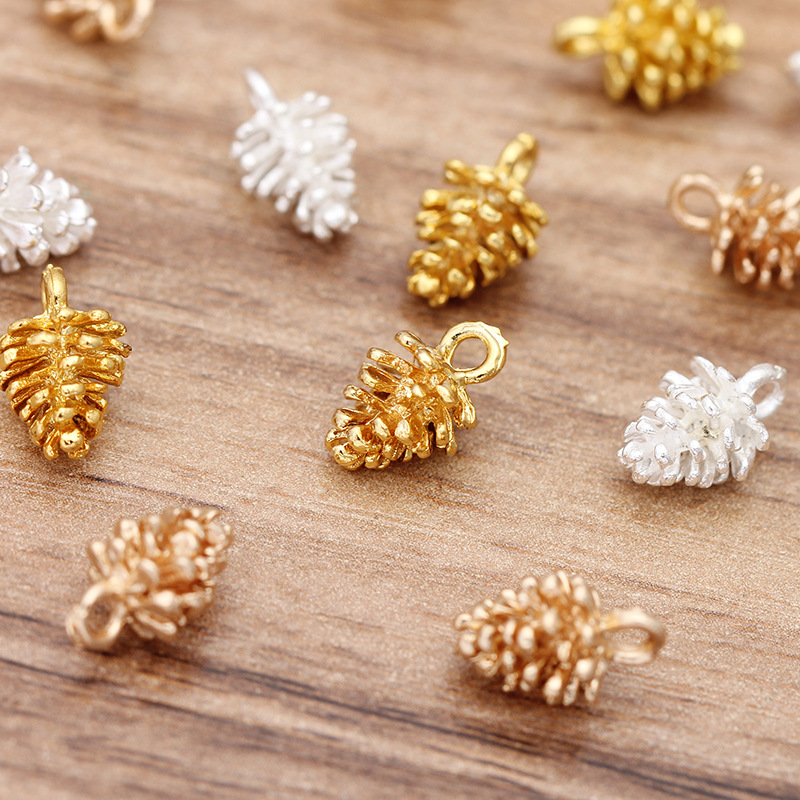 

10pcs Alloy Colors Cone Design Unique Exquisite Alloy Pendants For Hair Band Diy Crafting Jewelry Accessory Making Supplies