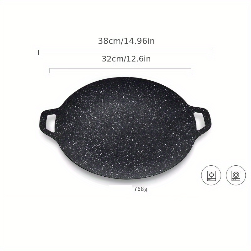 Korean Bbq Grill Pan, Non Stick Circular Stovetop Bbq Grill Plate For  Indoor Outdoor Camping, Card Stove Rotisserie Plate, Cookware, Kitchenware,  Kitchen Supplies, Kitchen Items - Temu