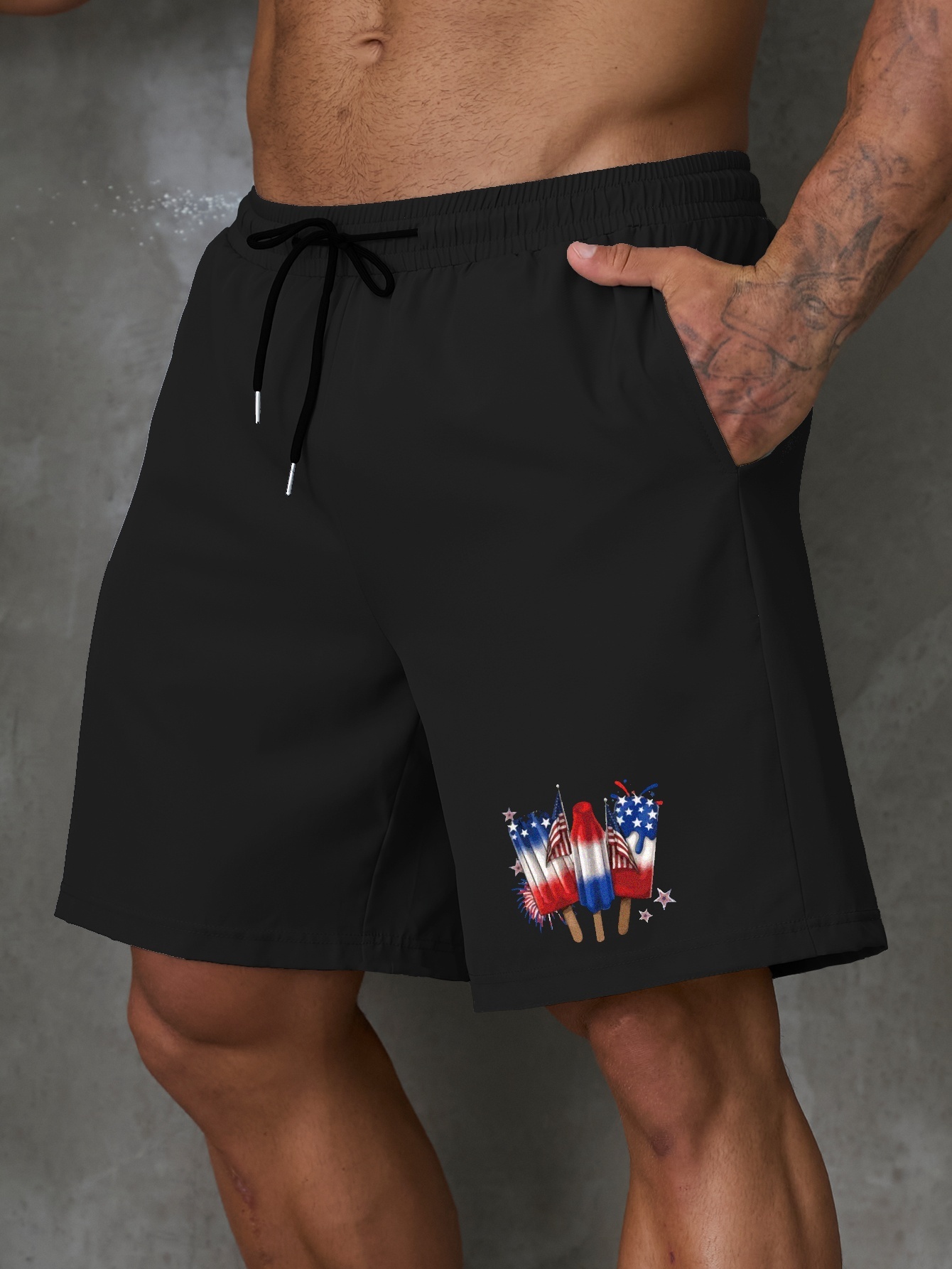 Shorts Hombres Impresi n Gr fica Elementos Bandera Ee. Uu. Temu