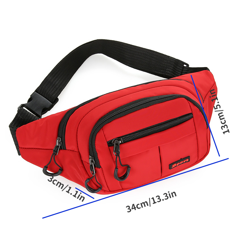 

Multi Pockets Fanny Pack, Sports Running Gym Fitness Waist Bag, Belt Phone Bag For Travelling Hiking Cycling Bum Bag Fanny Pack