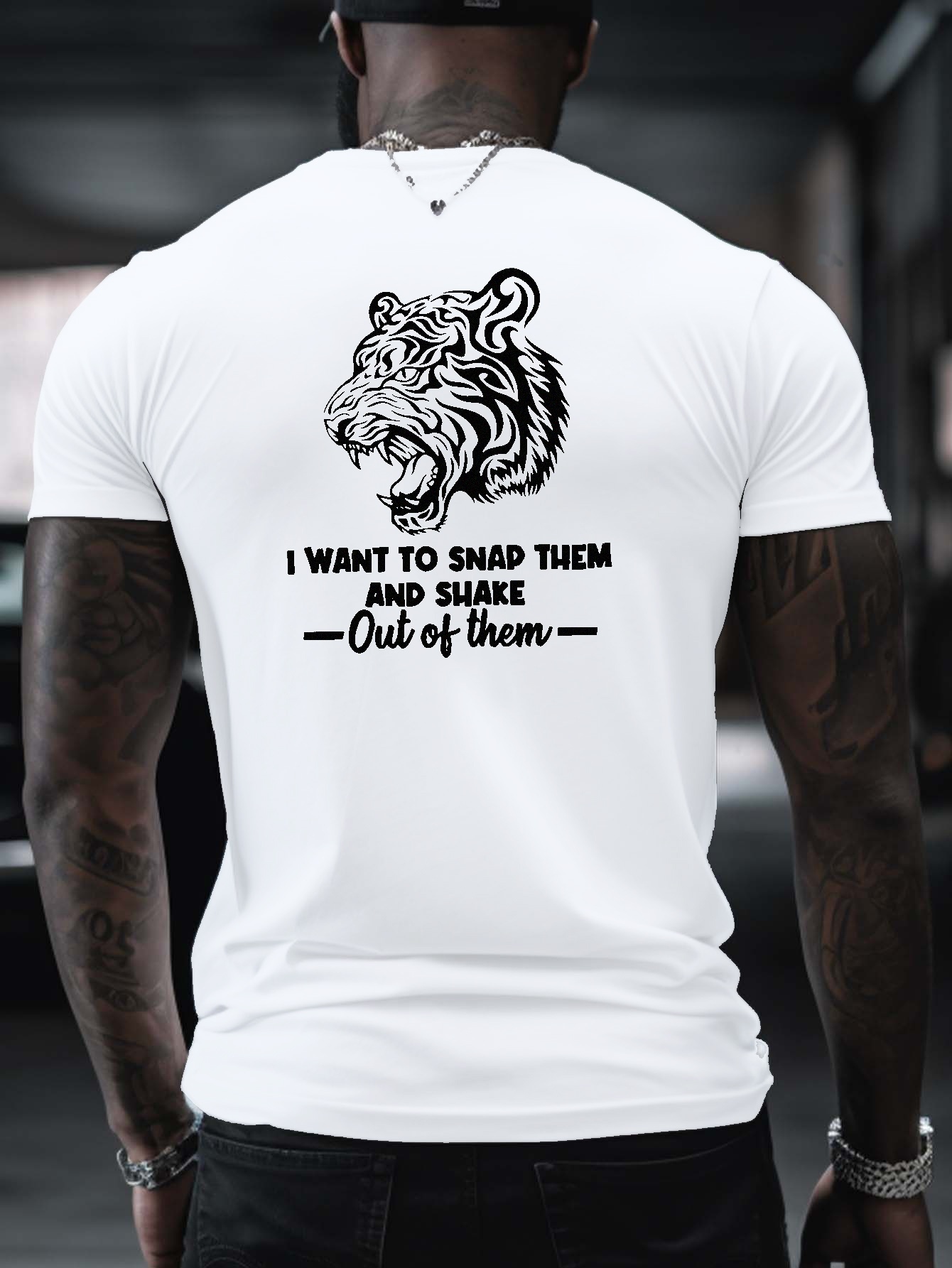 Trendy Tiger Print Men's T-shirt For Summer Outdoor, Chic Male Clothing -  Temu