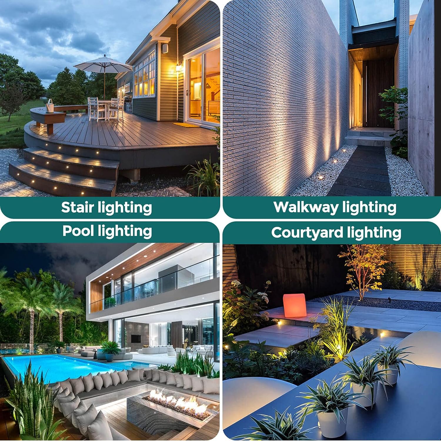 Mini Low Voltage Landscape Lights, 12v 120° In Ground Well Lights,recessed  Led Lights, Widely Used Outdoor Deck Stair Step Soffit Lighting Waterproof,  (3000k Warm Light) - Temu Romania