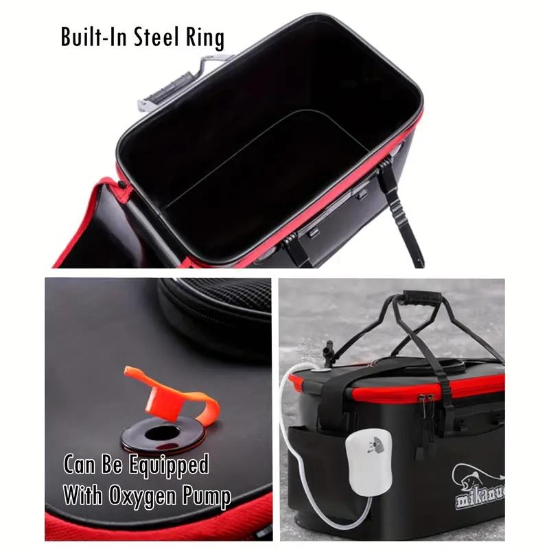 Fishing Bucket, Portable Foldable Fishing Bait Bucket, Multifunctional Live Bait Container, Outdoor Camping Eva Fishing Bag And Fish Protection Bucket