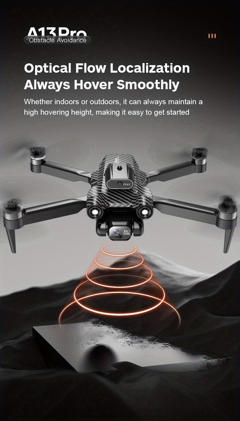 a13 brushless motor drone hd aerial photography obstacle avoidance uav quadcopter optical flow positioning electric adjustment lens remote control aircraft details 6