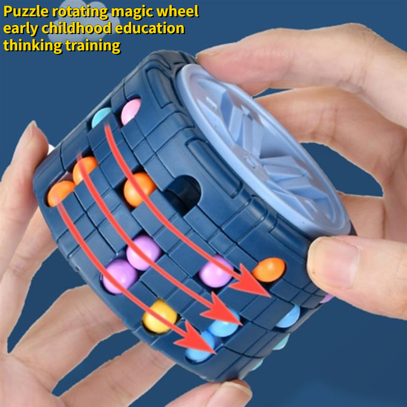 Rotating Magic Beans Cube Fingertip Fidget Toys Kids Adults Stress Relief  Spin Bead Puzzles