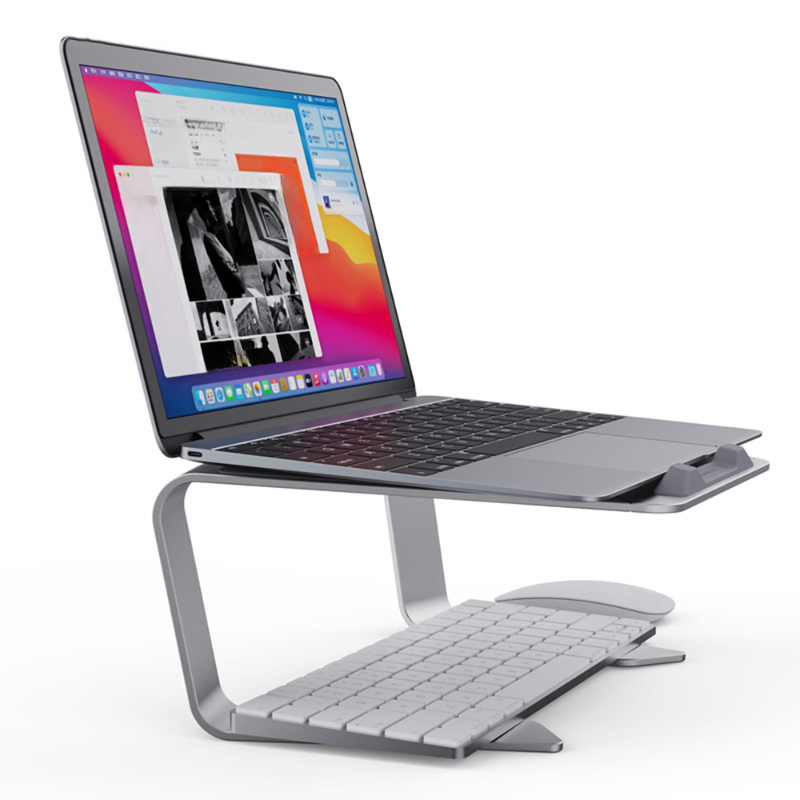 Nulaxy Soporte para laptop, soporte ergonómico desmontable para computadora  de escritorio, soporte elevador de aluminio para computadora portátil