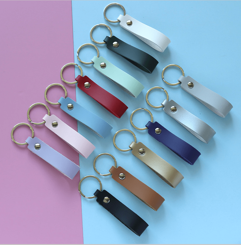 Fashion Pu Leather Keychain Simple Car Key Chains Business Gift Keyring For  Men Women Metal Key Rings Wallet Keychains - Temu