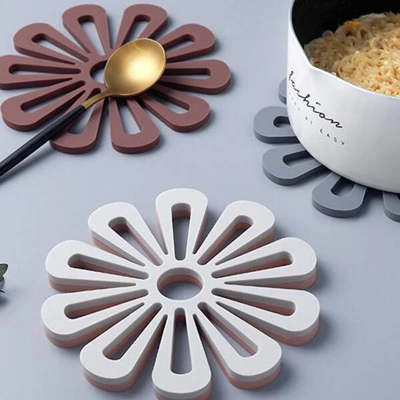 Rubber Kitchen Round Shaped Nonslip Heat Resistant Pot Mat Pad