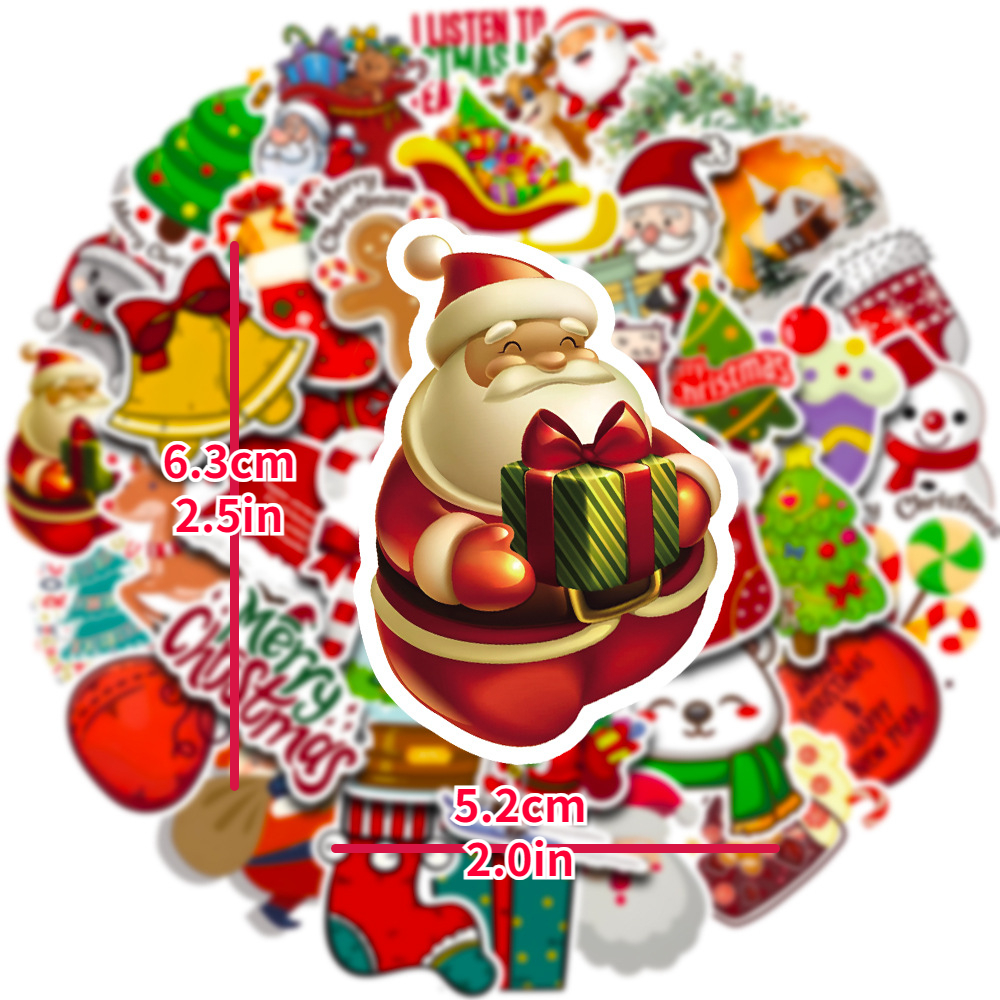 50pcs Christmas Festive Atmosphere Colored Cute Graffiti - Temu