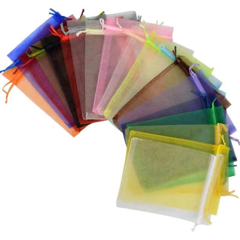 gift for her him 46pcs organza bags random color mixed color mixed color satin drawstring organza bags christmas wedding party gift bags jewelry watch bags suitable for   parties