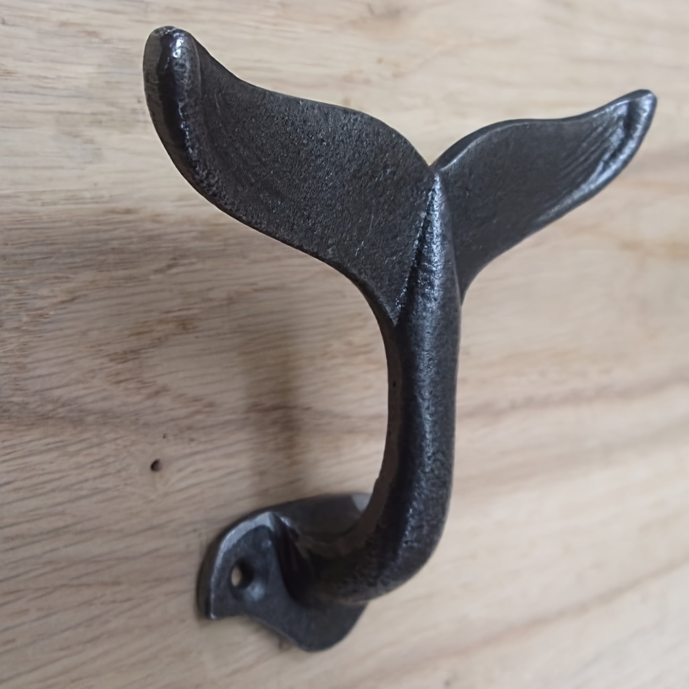 Nail in Wall Hook Cast Iron Whale Tail Shaped Decorative - Temu Canada