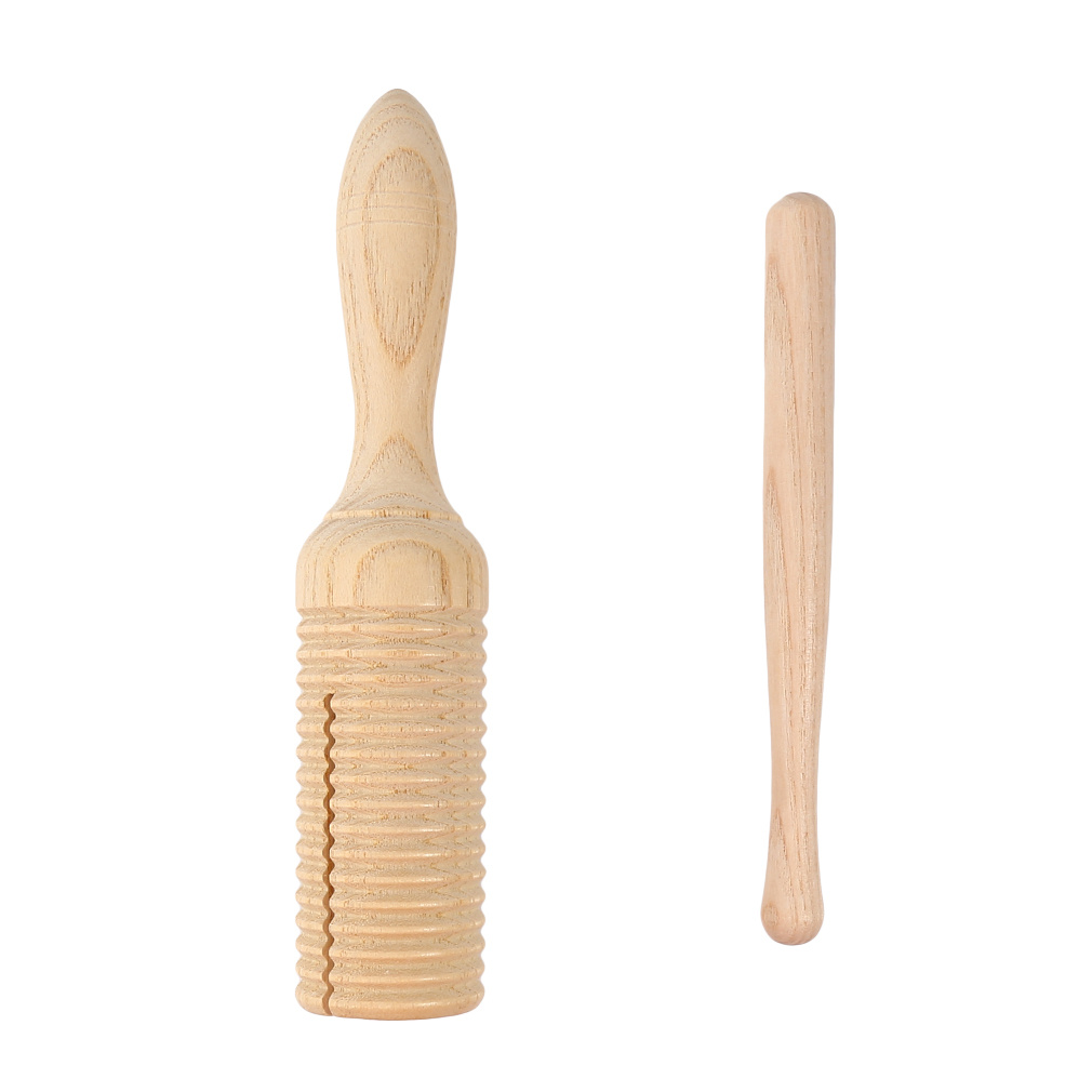 Wooden Single Gong Scraping Frog Percussion Instrument: Compact and Portable Single-line Loop Percussion Instrument