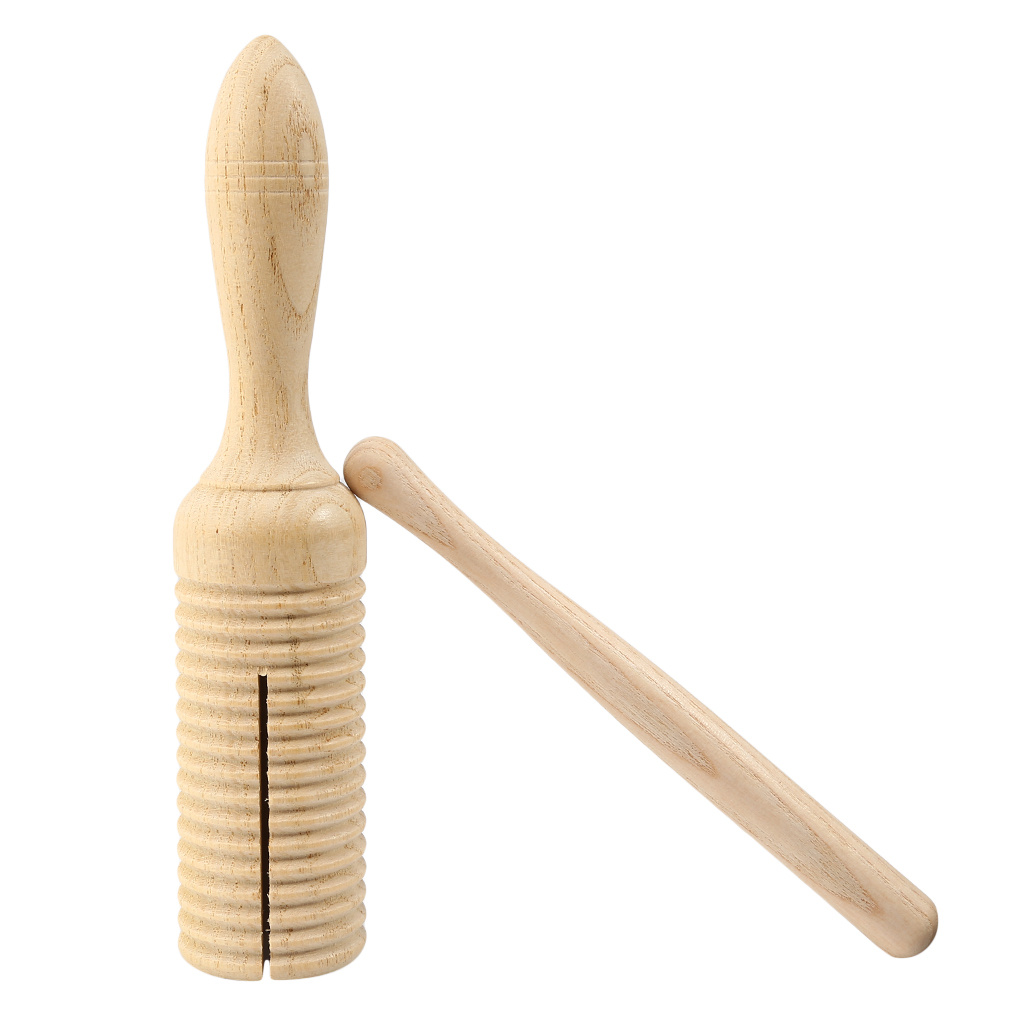 Wooden Single Gong Scraping Frog Percussion Instrument: Compact and Portable Single-line Loop Percussion Instrument