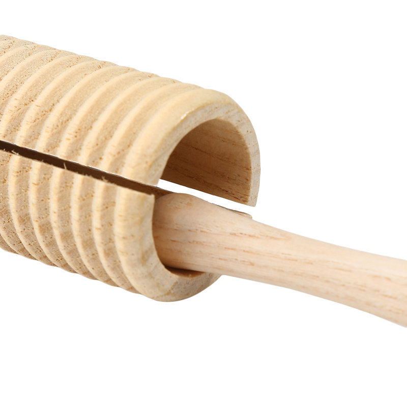 Wooden Single Gong Scraping Frog Percussion Instrument: Compact and Portable Single-line Loop Percussion Instrument