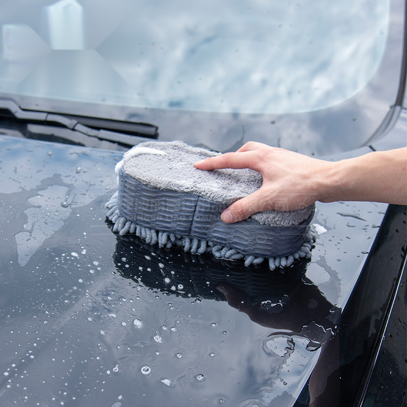 Cheap Car Wash Sponge Brush with Handle Foam High-density Water-absorbing  Car with Large Sponge Block Brush Car Tool Supplies
