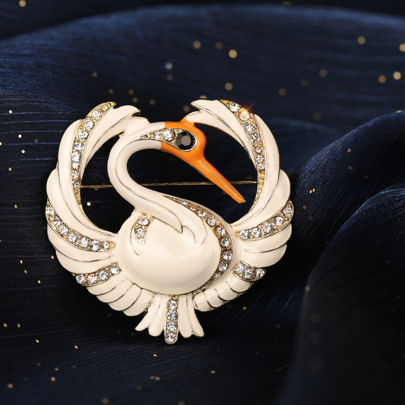 Womens Brooches and Pins Vintage Swan Brooch Pins Badge Vintage