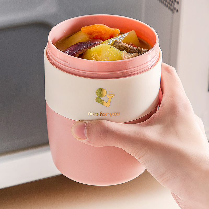 450ml Food Thermal Jar Insulated Soup Thermos Containers Stainless Steel  Lunch Box Drinking Cup