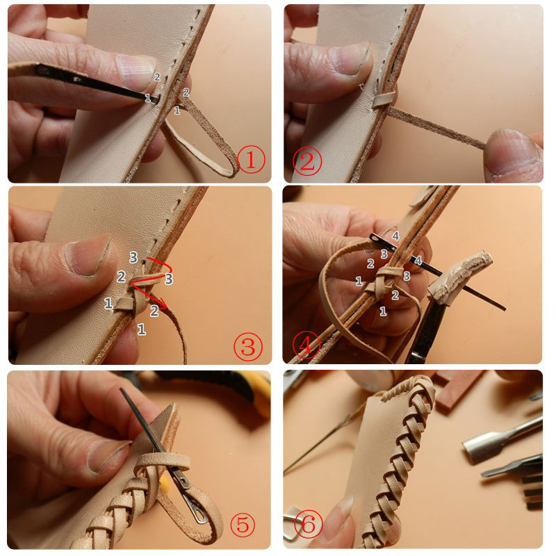 Leather Needles Hand Sewing Knitting Leather Rope Single And - Temu