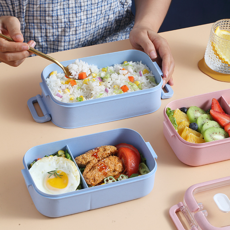 Divided Compartment Portable Lunch Box, Microwave Oven Heating