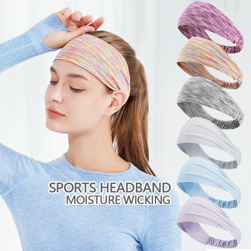 Workout Headbands For Women Running Sports - Wide Sweat Band Yoga