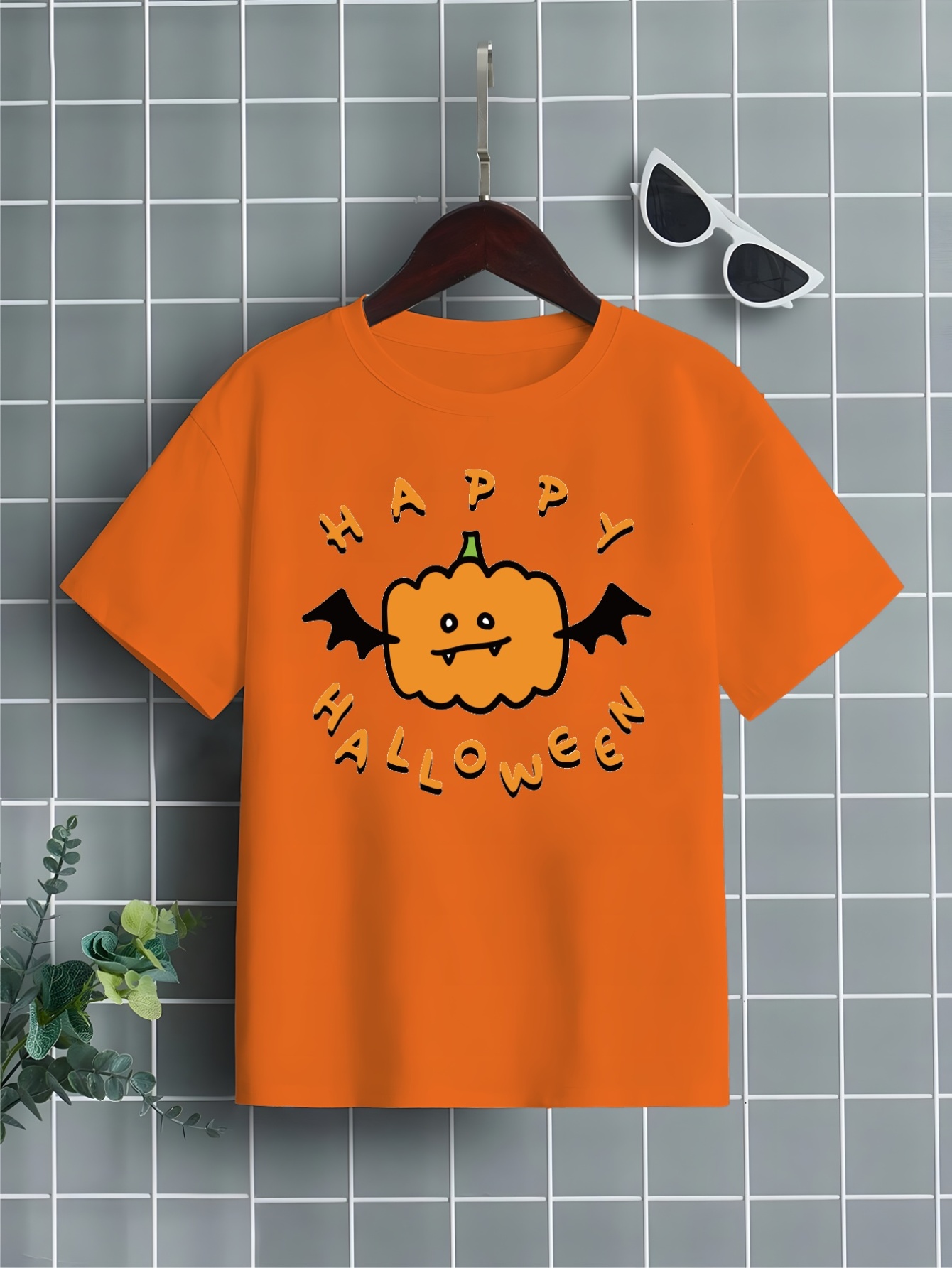 Happy Halloween Print T Shirt Tees For Kids Boys Casual Short