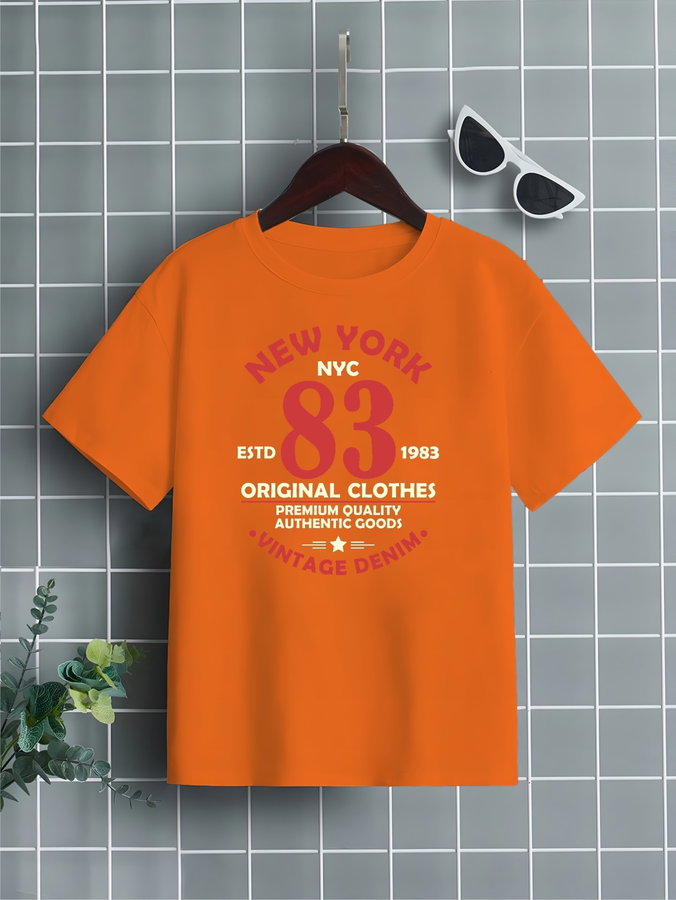 Printed T-shirt - Orange/New York - Kids