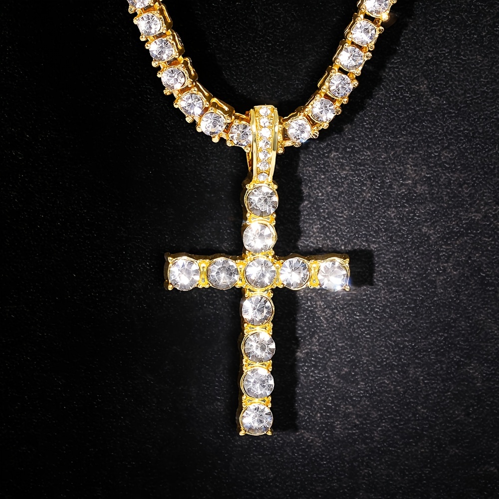 Unforgettable Gold Rhinestone Drop Necklace