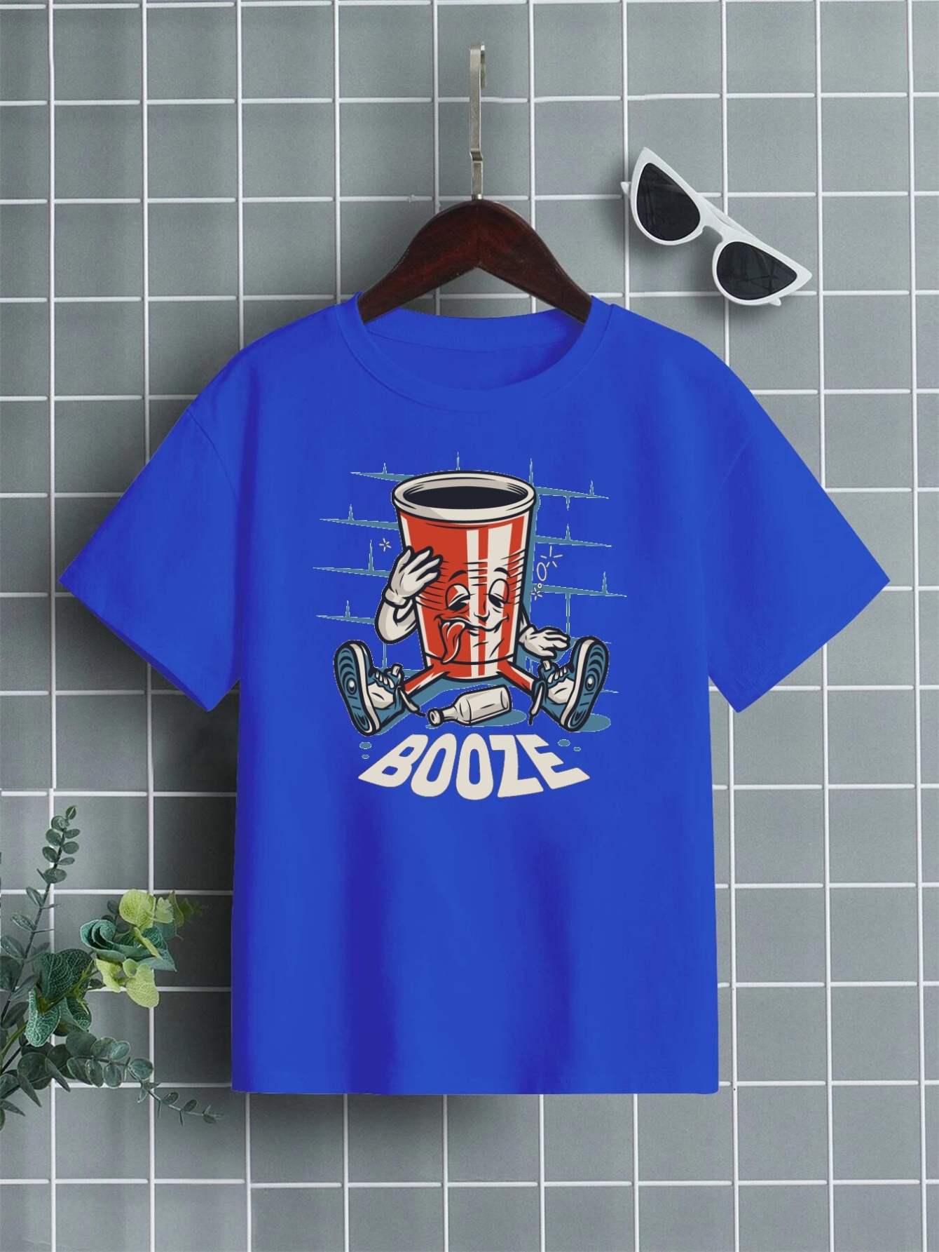 Soda Cup Pattern - Blue | Kids T-Shirt