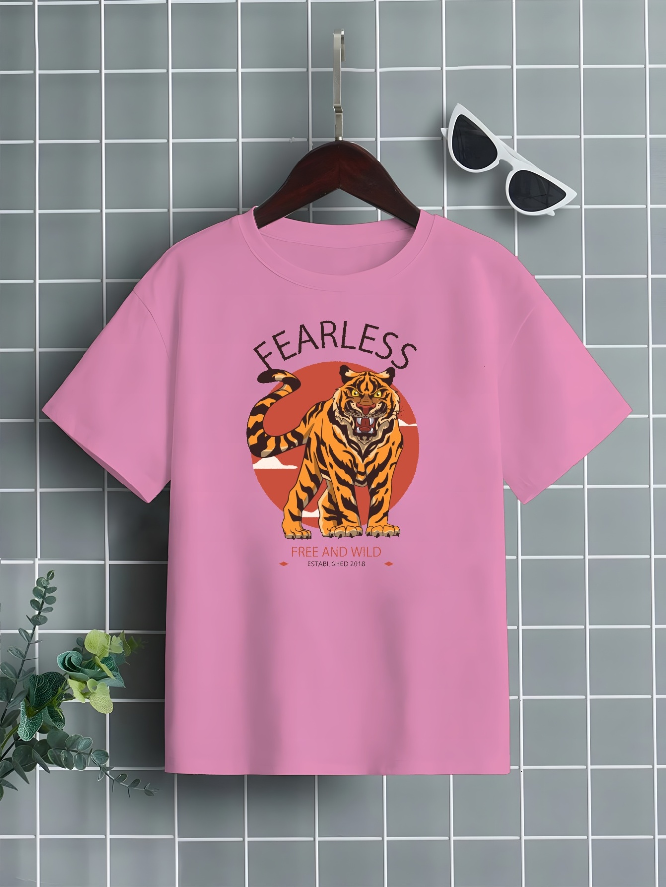 T-shirt Wild Free Tiger, Cool Tiger Print Shirt