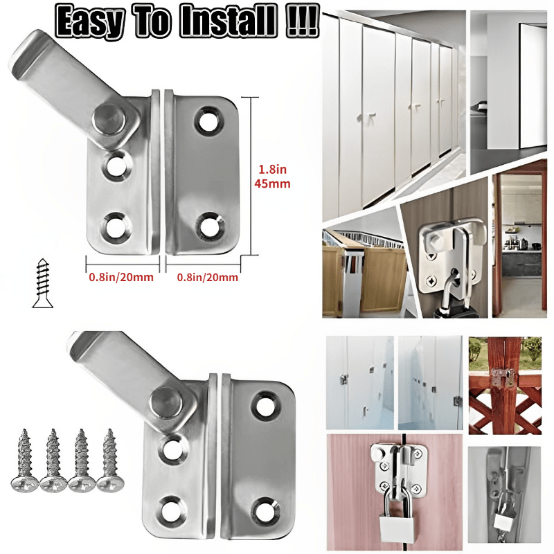 Secure Your Home With This Heavy Duty 304 Stainless Steel Door Lock Latch -  Tools & Home Improvement - Temu