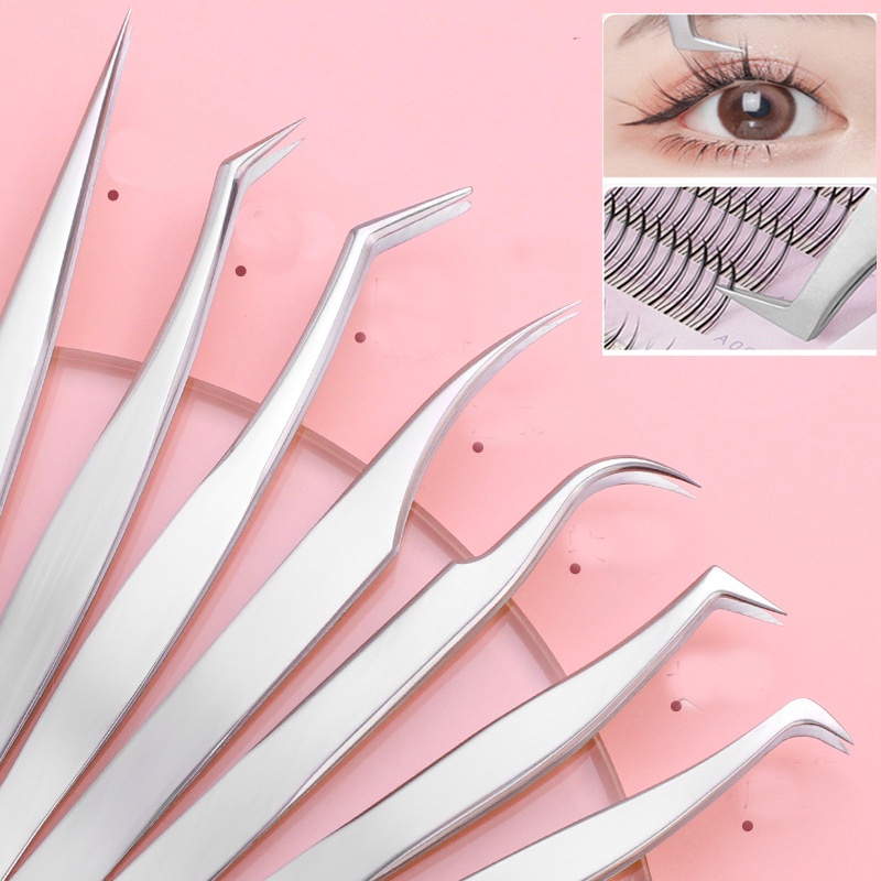 Curved Pointed Tweezers Eyelash Extension Stainless Steel - Temu