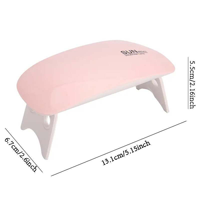 mini uv led nail lamp portable gel light mouse shape pocket size nail dryer with usb cable for all gel polish and detection light details 4