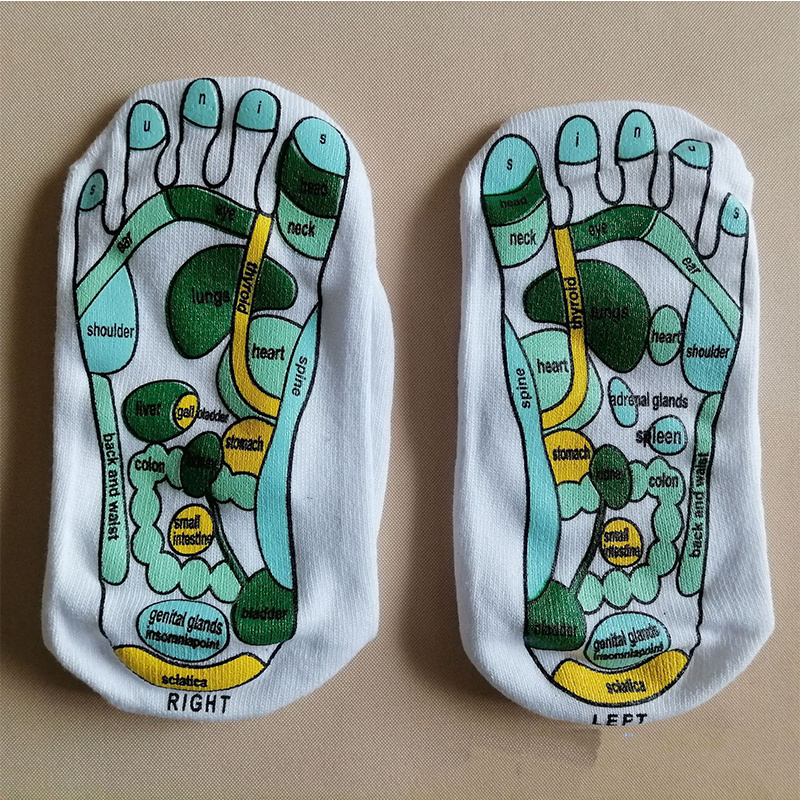 Illustrated Acupressure Socks Massage Socks with Massage Stick