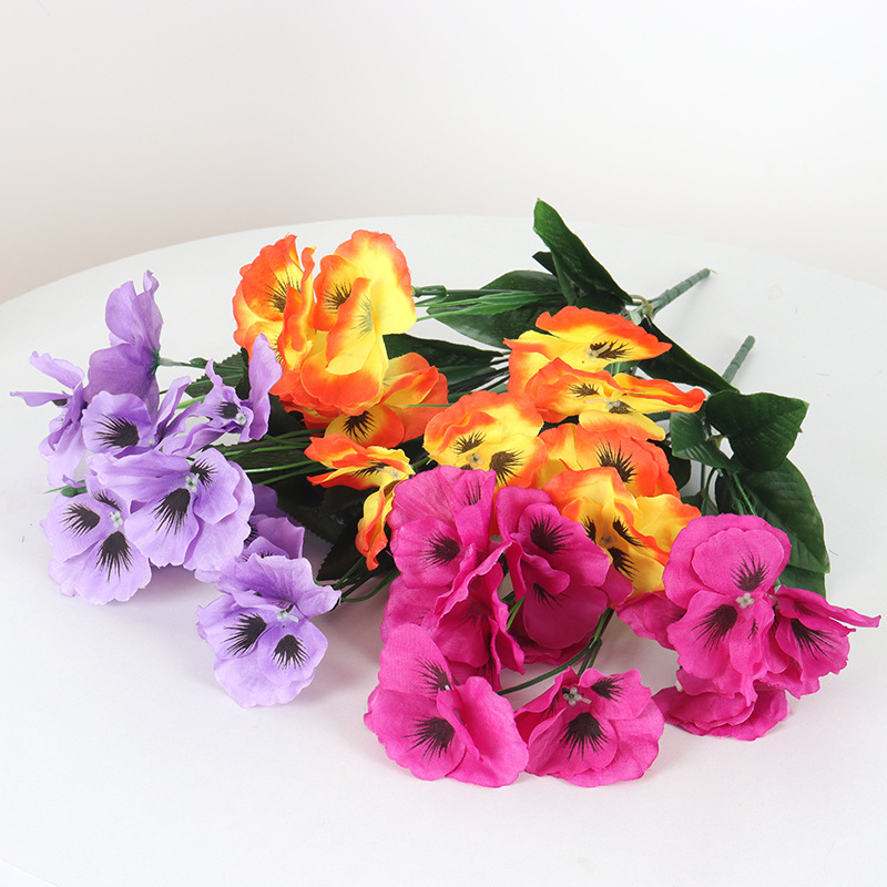 Artificial Flowers Pansy Fake Flowers Pansy Faux Small Wild - Temu