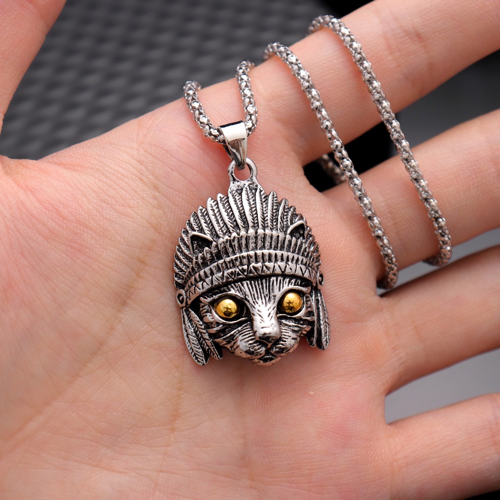 Man. Kitty Pendant Necklace