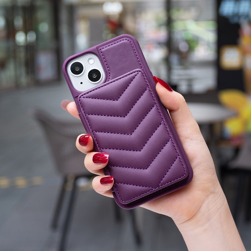 Funda Lujo Cuero Tarjetas Iphone 14 13 12 11 Pro Xs Max Xr X - Temu