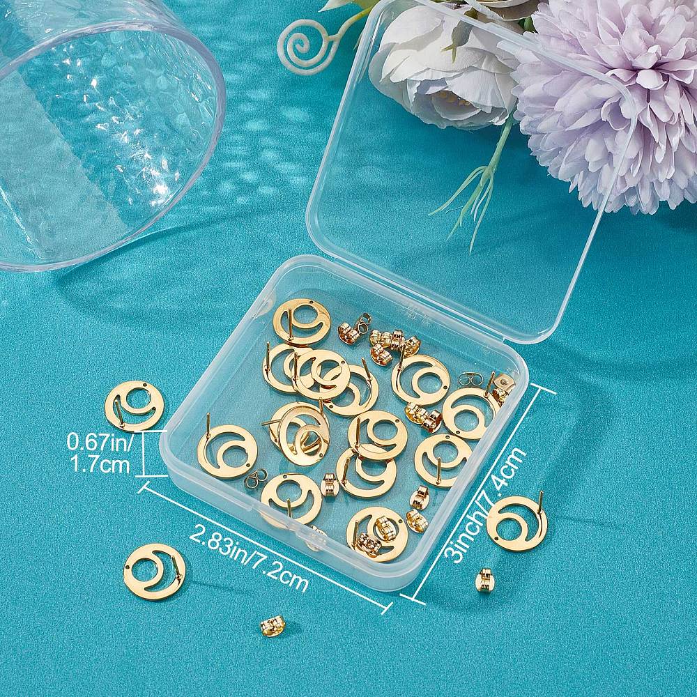 201 Stainless Steel Stud Earring Findings for Jewelry Making