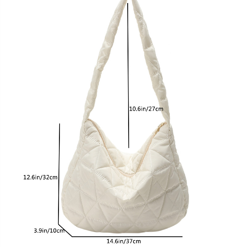 Bolso Hobo Acolchado Puffer Bandolera Gran Capacidad Bolso - Temu