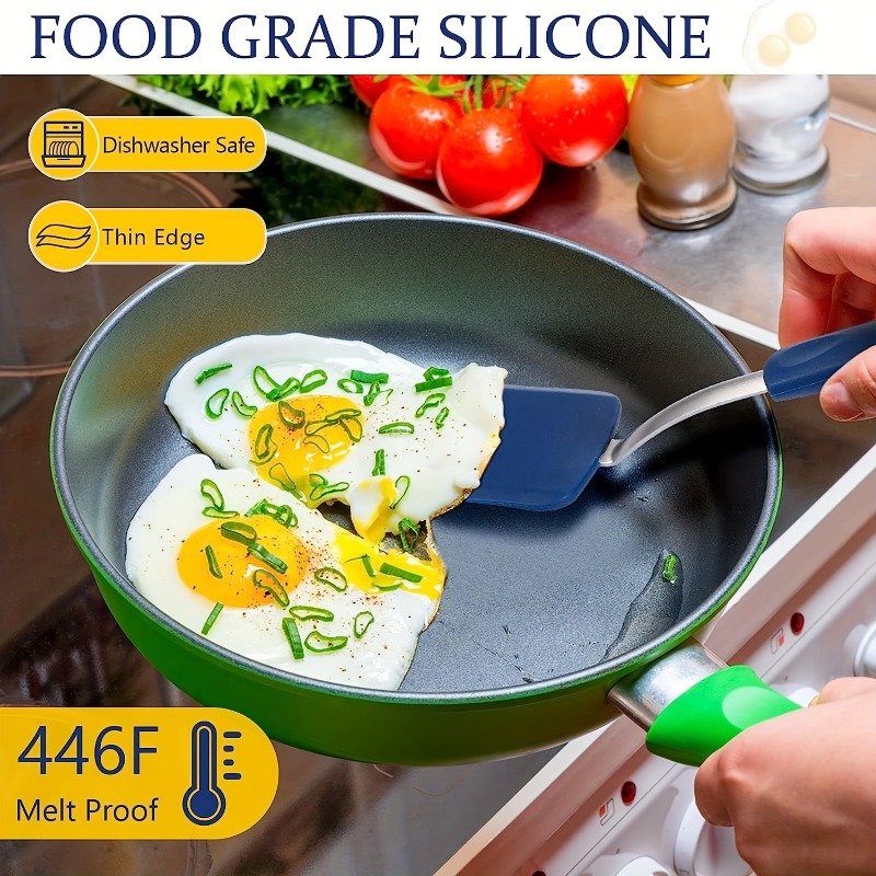 Omelette Spatula Non stick Silicone Egg Turner Thin And - Temu