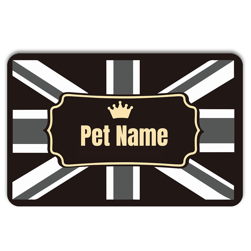 

Personalized Dog Feeding Mat, Pu Leather Non-slip Dog Food Mat, Waterproof And Leak Proof Custom Pet Name Dog Bowl Mat For Food And Water