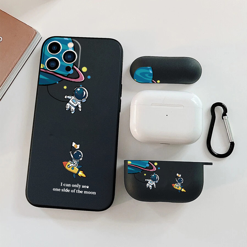 

1pc Case For Airpods Pro & 1pc Case Lovely Astronaut Graphic Phone Case For 11 14 13 12 Pro Max Xr Xs 7 8 6 Plus Mini, Airpods Pro (2nd Generation) Earphone Case Luxury Silicone Cover
