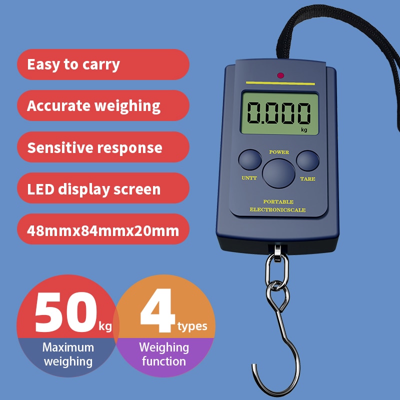 Portable Digital Hanging Luggage Scale LED Display Electronic
