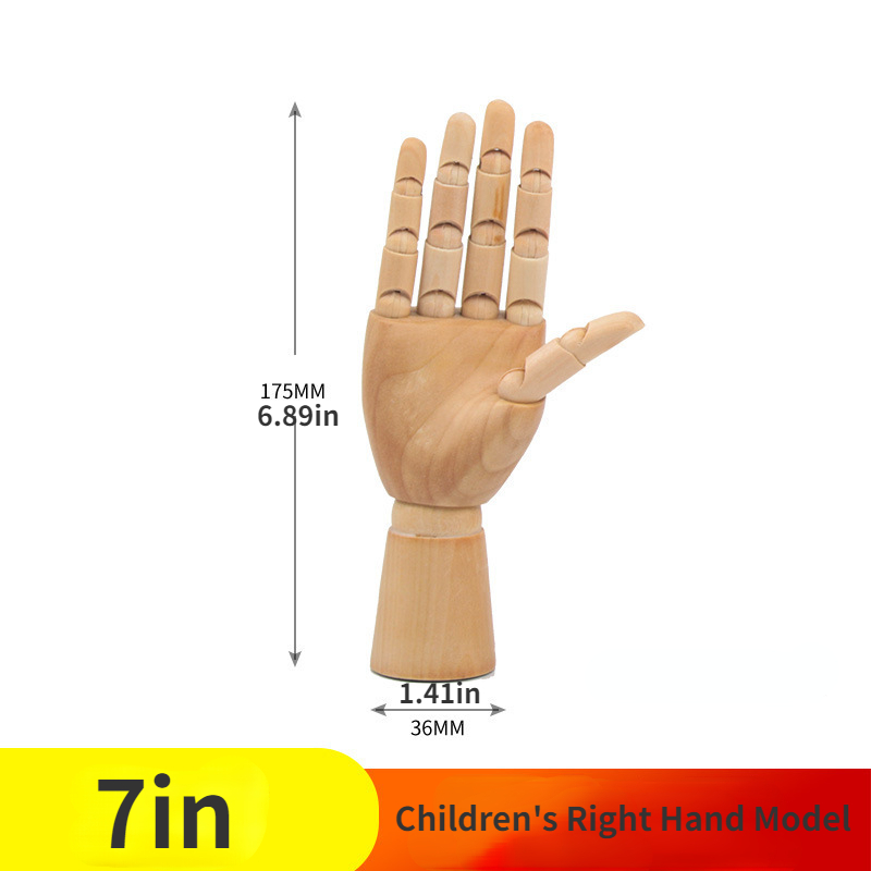 1pc Nordic Creative Wood Character Hand Model, Doll Costume Store Shop  Living Room TV Cabinet Decoration Ornaments, Nordic Creative Wooden Hand  Movabl