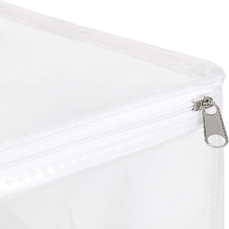 Clear Foldable Sweater Storage Box With Handle Zipper - Temu