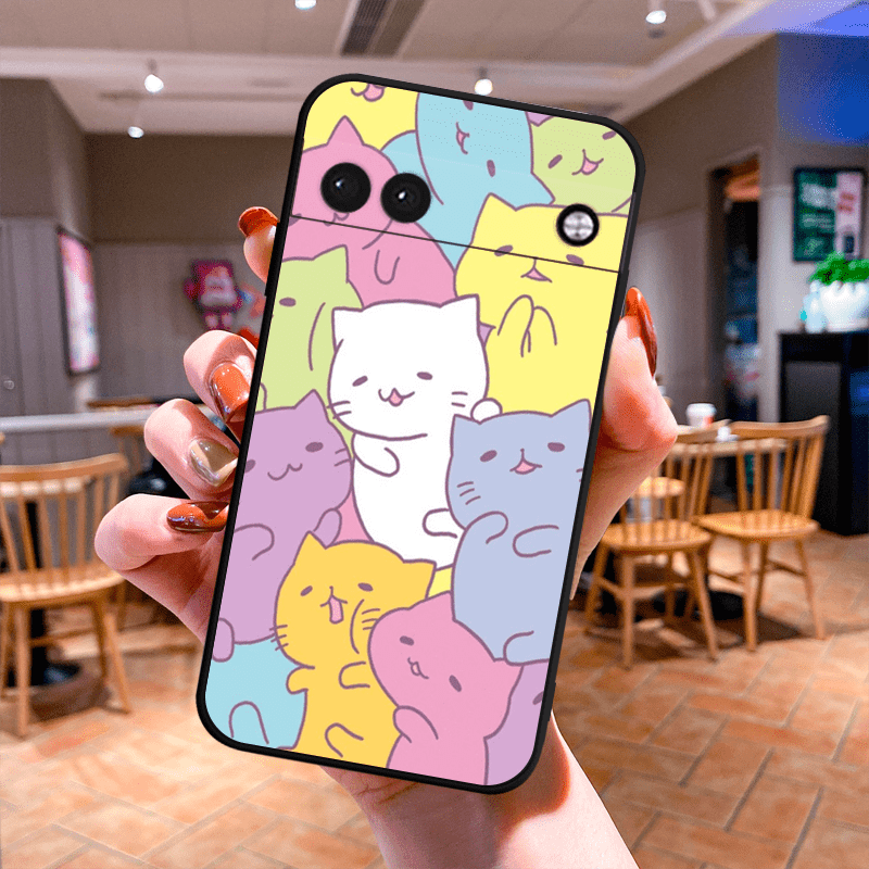 

Cute Cat Tpu Anti-fall Protective Silicone Soft Shockproof Phone Case For Pixel 6a 7 7a Pro